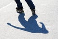 Shadow of a roller skater