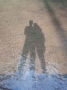 a shadow shape of a couple Royalty Free Stock Photo