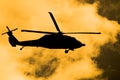 Shadow of Sikorsky UH-60L M A Blackhawk Royalty Free Stock Photo