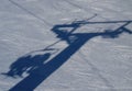 Shadow of ski lift Royalty Free Stock Photo