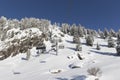 Shadow of a skier on a skilift