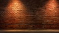 shadow spotlight brick wall Royalty Free Stock Photo