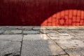 Shadow of a Star of David on a red wall, Kochi, Kerala, India Royalty Free Stock Photo