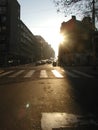 Shadow on the street of Dort-yol Royalty Free Stock Photo