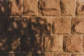 Shadow of a tree on a wall. Natural beauty poduim backdrop with Stone texture and tropical palm leaves shadow for cosmetic product