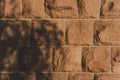 Shadow of a tree on a wall. Natural beauty poduim backdrop with Stone texture and tropical palm leaves shadow for cosmetic product