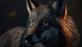 shadow wolf digital art illustration, Generative AI Royalty Free Stock Photo