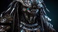 Shadowed Elegance: The Elaborate Costume of the Dark Silver Predator