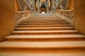 Shadowed marble stairway