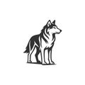 Shadowline Wolf Logo Royalty Free Stock Photo
