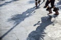 Shadows of Aztec Dancers: A Play of Movement and Light Royalty Free Stock Photo