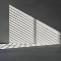 Shadows of blinds cast on a wall and floor Royalty Free Stock Photo