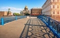 Shadows on the Blue Bridge Royalty Free Stock Photo