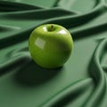And shadows on both the apple and the surface enhancing their three Royalty Free Stock Photo