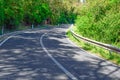 Shadows in a country road in Sardinia Royalty Free Stock Photo