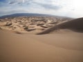 Shadows in the Gobi desert sand dunes, Mongolia Royalty Free Stock Photo