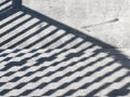 Shadows on gray concrete stairs Royalty Free Stock Photo