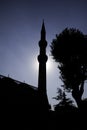 Shadows of a minaret in Istanbul Royalty Free Stock Photo