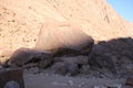 Shadows in the mountains of Moses, mountains of Egypt, the highest mountain in Egypt Royalty Free Stock Photo