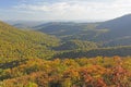 Shadows Moving into a Mountain Valley in Fall