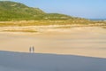 Shadows over the dune in Ponta dos Ingleses in Costao do Santinho beach Royalty Free Stock Photo