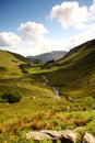 Shadows over Grizedale Beck in the English lake district Royalty Free Stock Photo