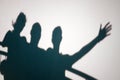 Shadows of people gesturing Royalty Free Stock Photo