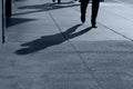 Shadows of People Walking Royalty Free Stock Photo