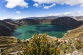 Shadows on the Quilotoa lagoon