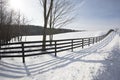 Winter Fenceline Royalty Free Stock Photo
