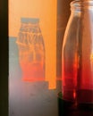 Colour glass bottle