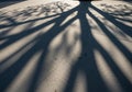 Shadows from tree branches cast across a light-colored concrete Royalty Free Stock Photo