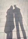 Shadows of two people Royalty Free Stock Photo