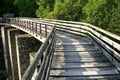 Shadows walking on a bridge Royalty Free Stock Photo