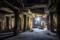 shadowy chambers in an ancient underground city