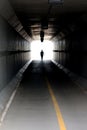 Shadowy Figure At End Of Tunnel Royalty Free Stock Photo