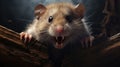Shadowy Intrigue: Evel Hamster Amidst Danger