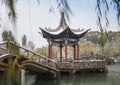 Shady bower on the west lake in hangzhou,China Royalty Free Stock Photo