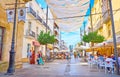 The shady Calle Ancha, Sanlucar, Spain