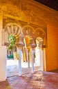 The shady corridor of Nasrid Palace, Alcazaba, Malaga, Spain Royalty Free Stock Photo