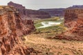 Shafer Canyon Dry Wash Meets the Colorado Royalty Free Stock Photo