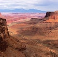 Shafer Trail road in Canyonlands national park Royalty Free Stock Photo