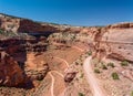 Shafer Trail road in Canyonlands national park, Moab Utah USA. Winding Road - Serpentine Royalty Free Stock Photo