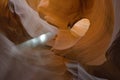 Shaft of light in the slots, Lower Antelope Canyon, Hasdestwazi, LeChee Chapter, Navajo Nation, Arizona