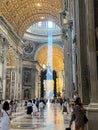 Shaft of Light St Peters Bascilica Royalty Free Stock Photo