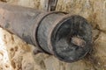 A shaft from a press of an old olive mill in northern Corsica