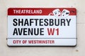 Shaftesbury Avenue in London, UK Royalty Free Stock Photo