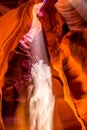 Upper Antelope Canyon in the Navajo Reservation Page Northern Arizona. Famous slot canyon. Royalty Free Stock Photo