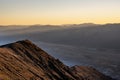 Shafts of Sunlinght Break Over The Ridge As Seen From Dantes View Royalty Free Stock Photo