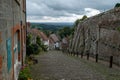 Famous Gold Hill in Shaftsbury, Dorset, UK